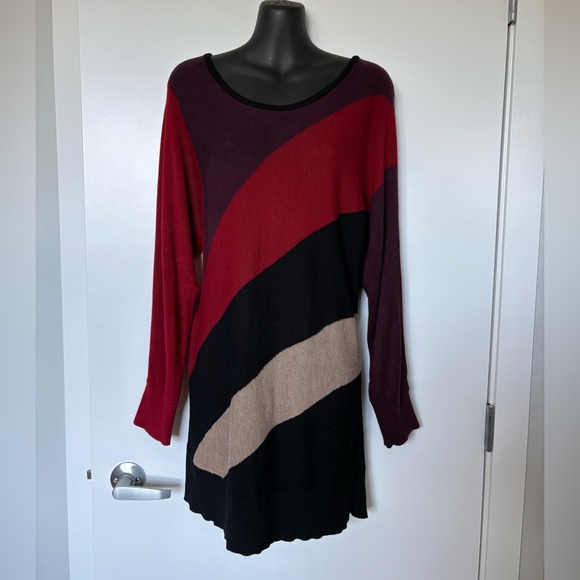 Soyaconcept Multicolor Long Sleeve Sweater Dress | Size XL - Picture 1 of 7